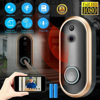 

Wireless 1080P 2.4G WiFi Phone Door Bell Camera Video Intercom Ring Doorbell