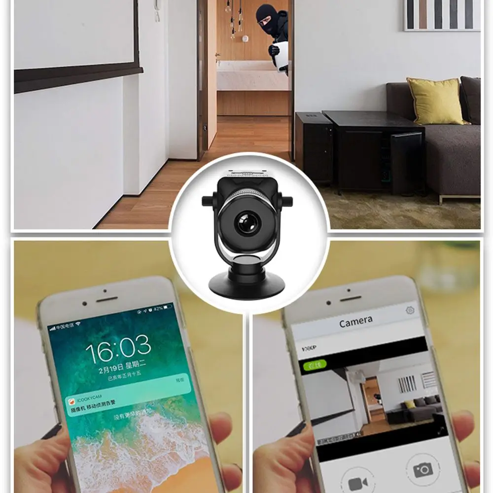 T6 Wi-Fi IP камера Smart 720P батарея Камера 12X зум точка доступа наблюдения движения-обнаружения ночного видения детский спящий монитор