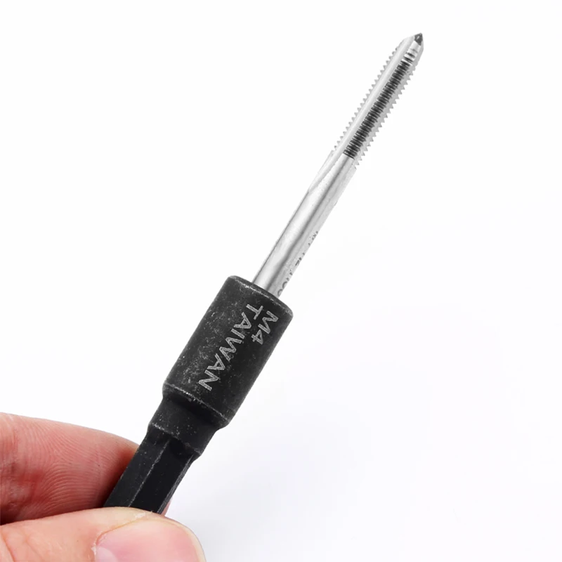 M4 M16 Tap Die Socket Adapter 1/4'' Hex Shank Square Driver Thread Tap