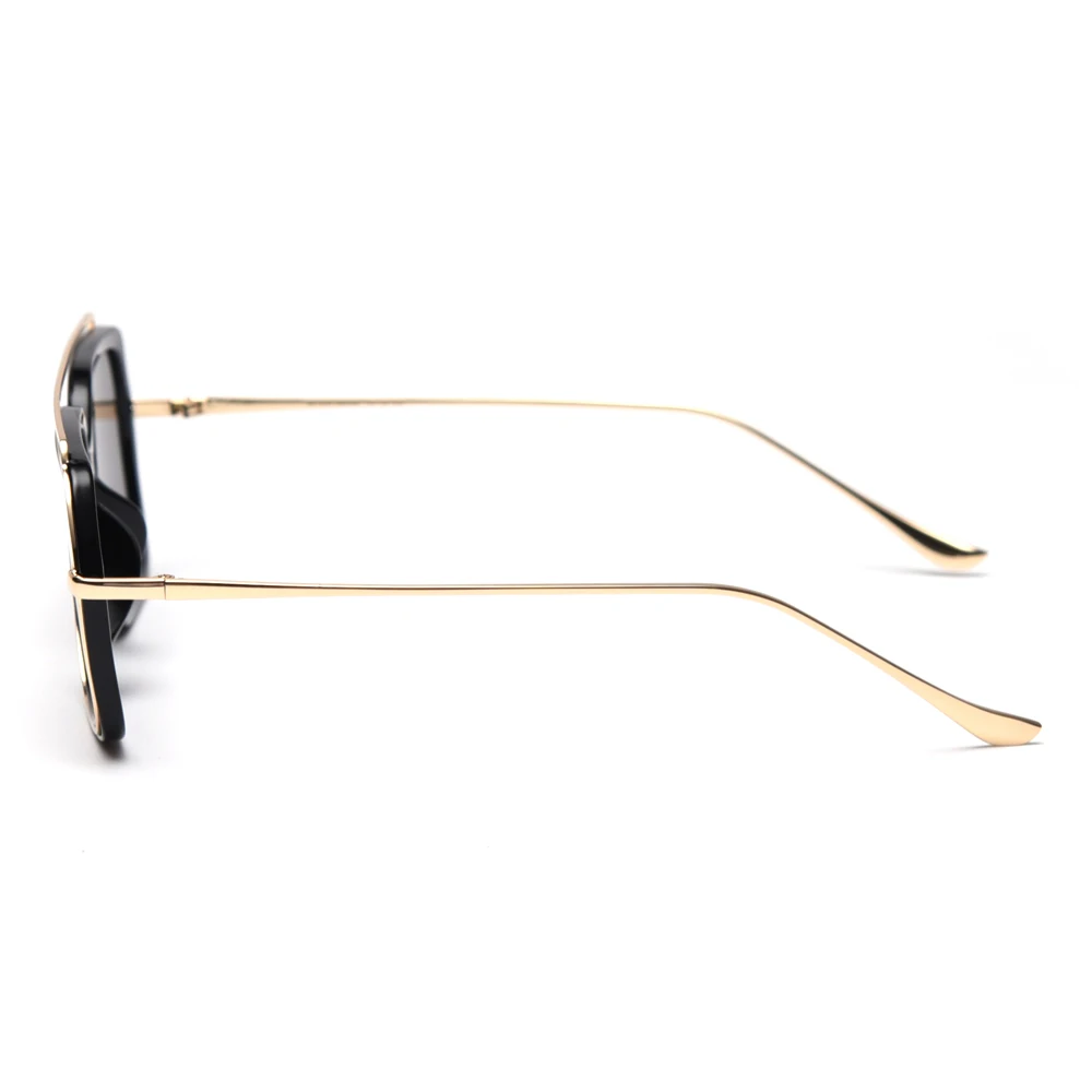 Kachawoo, прозрачные солнцезащитные очки для женщин, полигон, черный, серебристый цвет, зеркальные шестиугольные солнцезащитные очки для мужчин,, половина металла, высокое качество