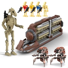Estrela novas guerras moc b1 batalha droid destroyer droid droideka figuras espaço plano 75000 blocos de construção tijolos brinquedos presentes natal