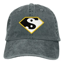 Супер Инь Ян Casquette глубокий вереск унисекс Мужские Женские джинсовые Strapback бейсболки Регулируемый Гольф папа шляпа