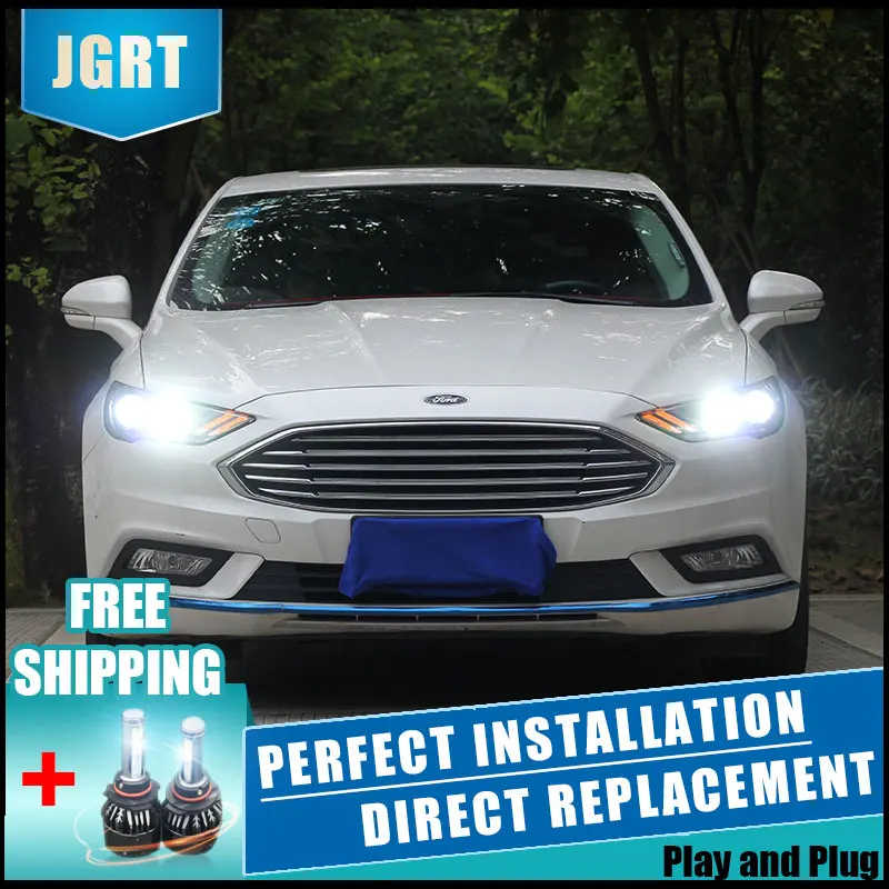 2 шт. светодиодный фонарь для Ford Mondeo- Автомобильный светодиодный фонарь с двойными ксеноновыми линзами автомобильные аксессуары дневные ходовые огни противотуманные фары