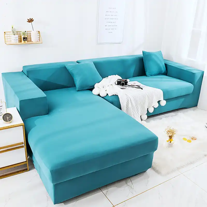 2 Pcs Corner L Shaped Sofa Cover For Living Room Set Universal