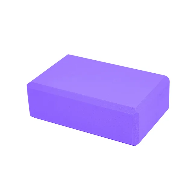 Gym Fitness Yoga Blocks 2021 Hot EVA Yoga Cork Block Pilates Foam Brick Home Stretch Exercise Training Bodybuilding Equipment Purple