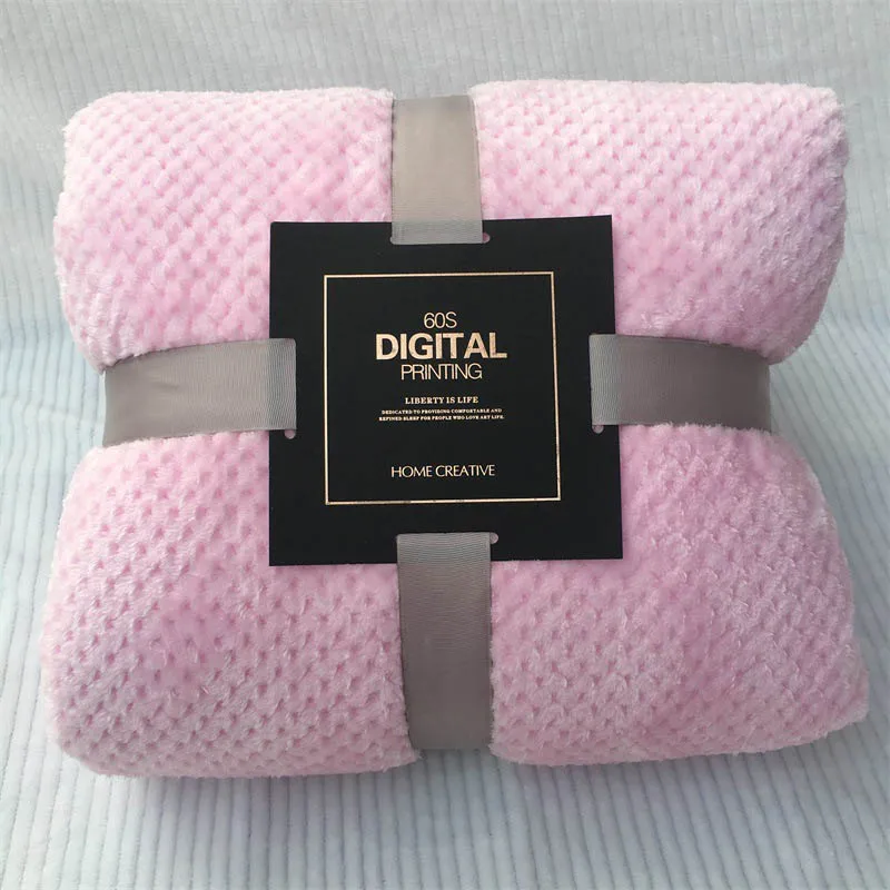 pink Японское Сетчатое Клетчатое одеяло, летнее кондиционер, покрывало на кровать, зимняя фланелевая простыня-покрывало, Коралловая сумка для животных - Цвет: pink