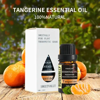 

10ml Tangerine Essential Oils Relax Fragrance Oil Air Freshening Aromatherapy Diffusers Pure Essential Oils Body Massage Oil