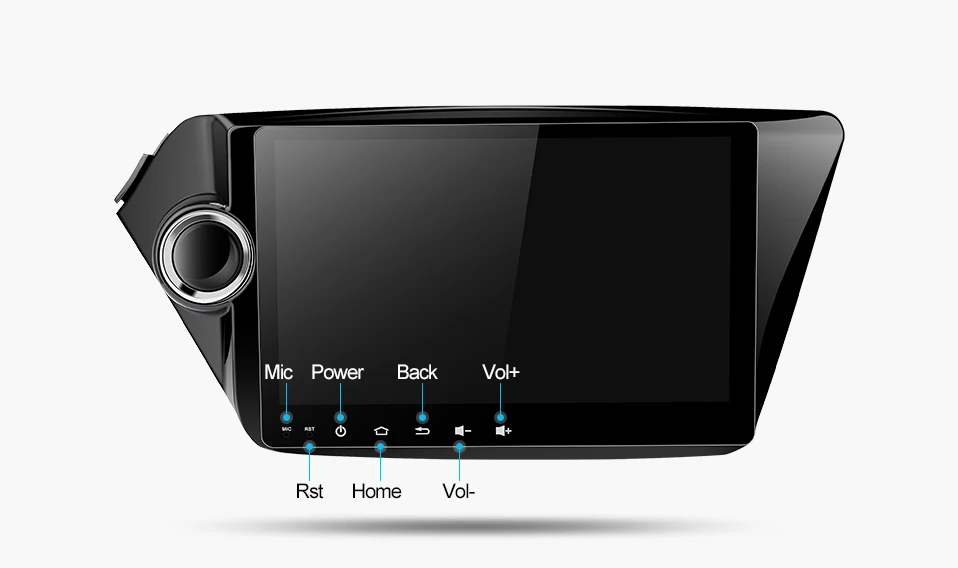 Clearance AK29071 uniway android 9.0 car dvd for kia rio k2 2012 2013 2015 2016 car radio sterao gps navigation 17