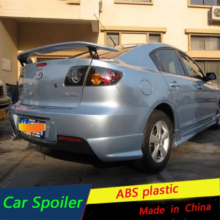 Для Mazda 3 2004 2013 спойлер высокого абс материала заднего крыла автомобиля праймер