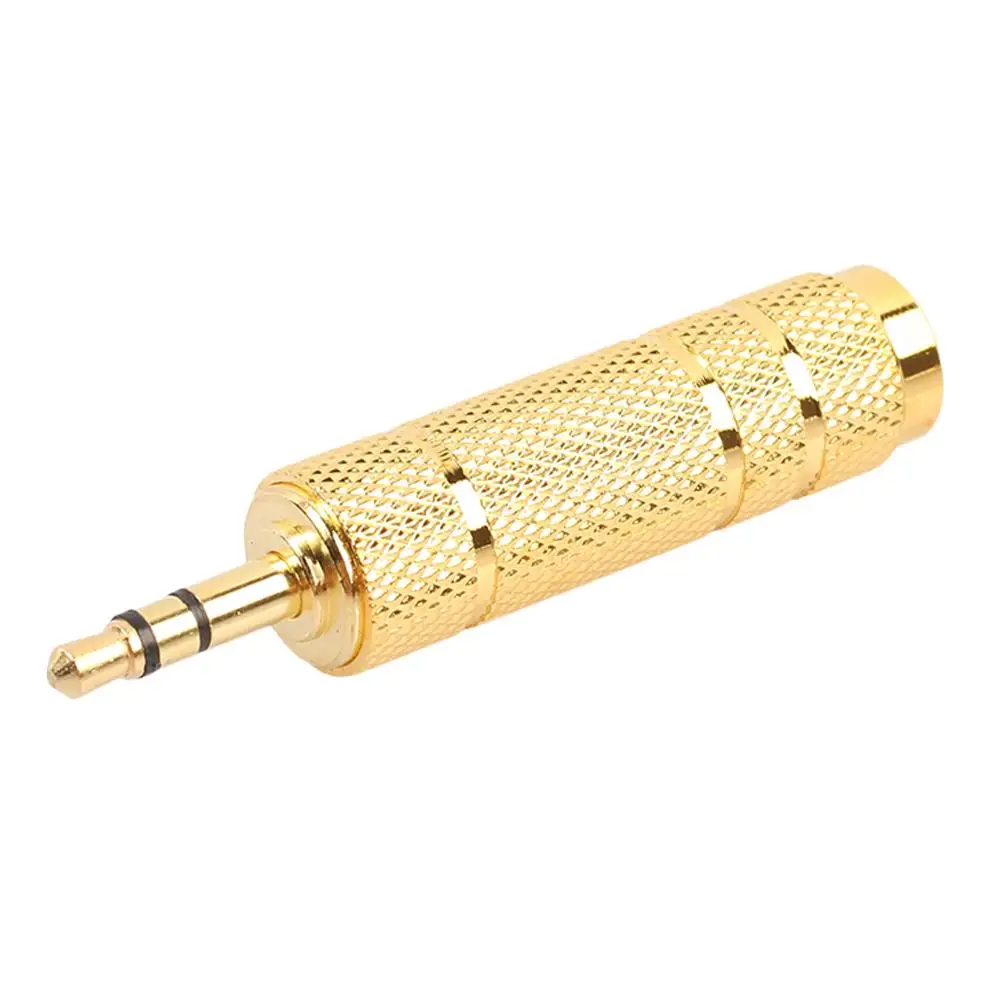 Universal Audio Connector: 6.35 mm Female to 3.5 mm Male-to-Female Adapter Plug