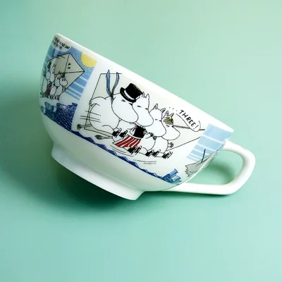 Moomin Милая большая миска для лапши и тарелка набор чашка для Муми-троллей и миска для Муми-троллей - Цвет: bowl