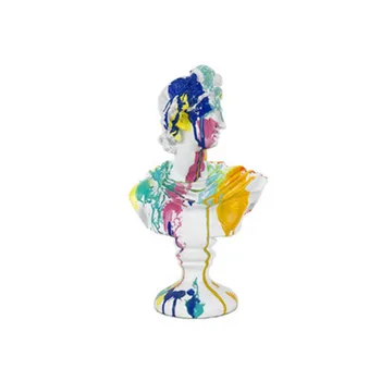 

Modern Simple David Goddess Venus Half-Length Portrait Color Inkjet Resin Statue Action Figure Home Decorations X2769