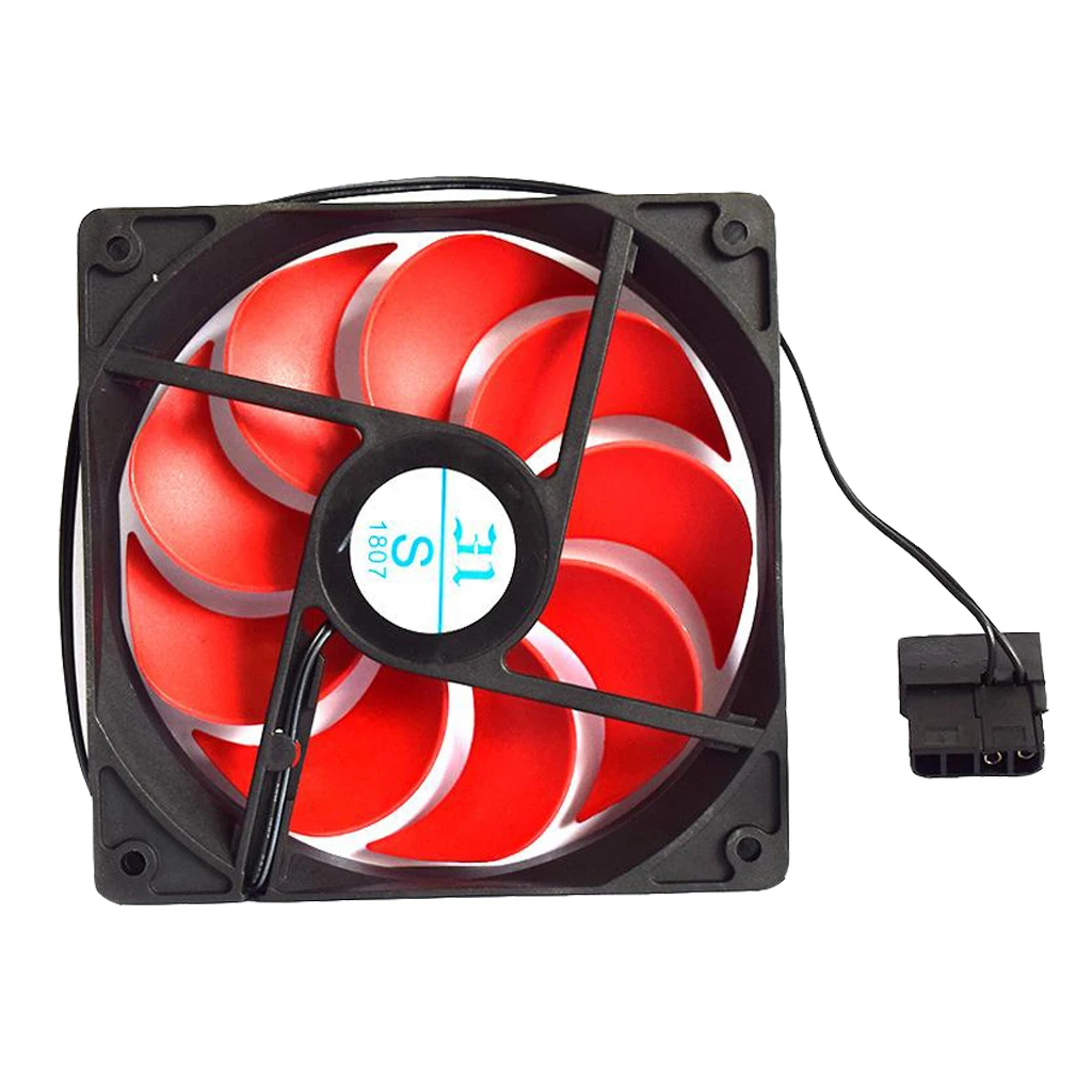 4 Pin Port Computer Case Cooling Fan 12CM Chassis ABS Desktop Large Capacity Computer Case Mute Cooling Fan with box