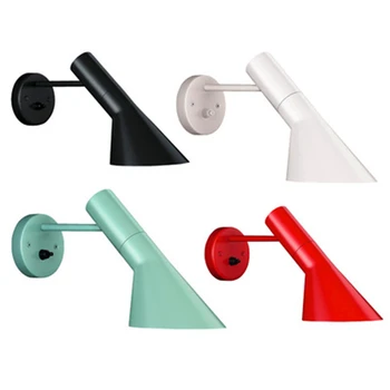 

Free Shipping Nordic Metal Wall Lamp Vintage Arne Jacobsen Wood Wall Light AJ Iron Hanging Lamp Modern Sconce Light Luminaire AC