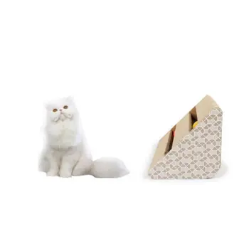 

New Funny Cat Toy Cat Catching Board Durable Scratch Pad Posts Corrugated Paper Scratcher With Bell Balls Cat Toy Scratch Board