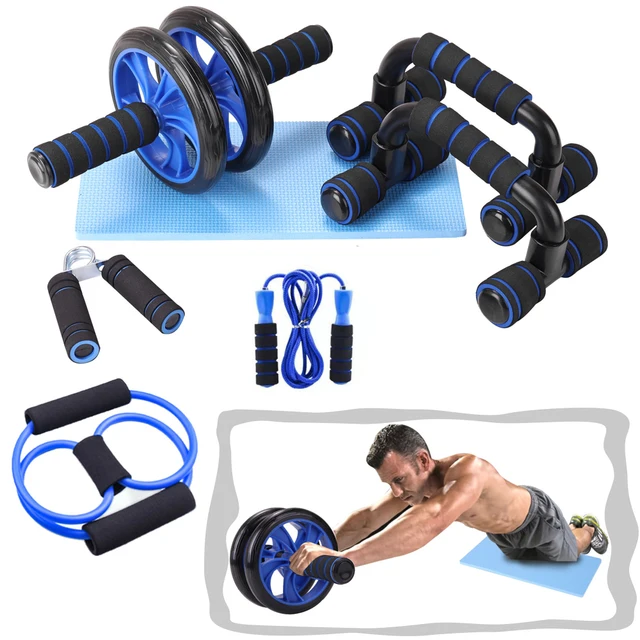 $US $38.89 7pcs/Set Roller Jump Rope Power Roller Abdominal Muscle Trainer Push Up Men's Sports Equipment Professional Household Fitness 운동