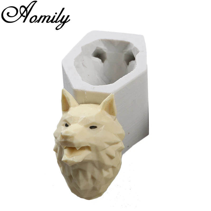 Amoliy 3D Wolf Head Mousse Cake Mold Fondant Molds Decorating Tools Jelly Sugar Craft Chocolate Moulds Baking | Дом и сад