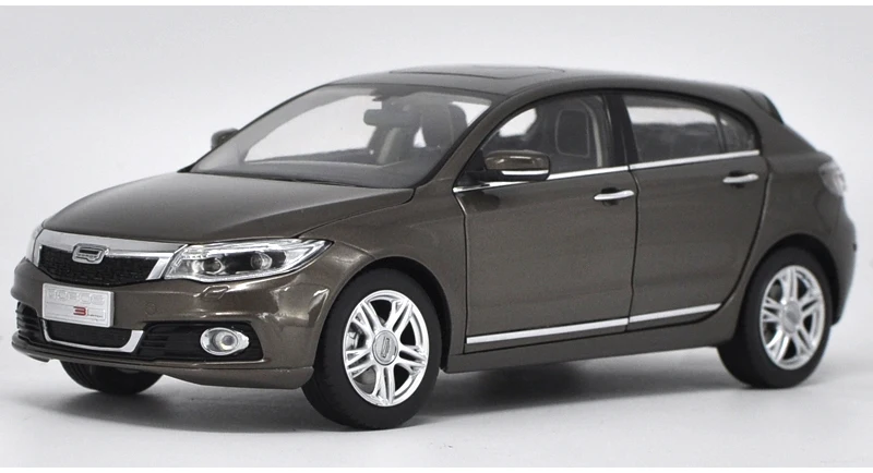 1/18 масштаб Qoros 3 Hatch коричневый литой автомобиль Модель Коллекция игрушек подарок