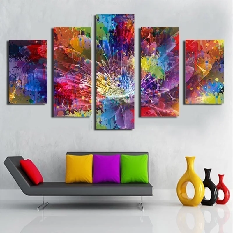 5-Pieces-Gorgeous-Flowers-Canvas-Paintings-Abstract-Canvas-Print-Poster-Bedroom-Pictures-for-Home-Decor-Colorful (2)
