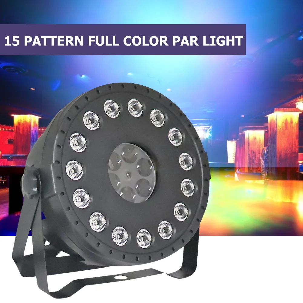 

AC 90-240V Adjustable 15LED Stage Lamps DMX Voice Control Christmas Disco Bar Party Stage Decorative Light Projetcor