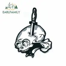 EARLFAMILY 13cm x 10.6cm for Skull Skeleton Swords Cartoon Car Stickers Oem Waterproof Anime Bumper Trunk Truck Graphics Decal EARLFAMILY 13cm x 10.6cm for Skull Skeleton Swords Cartoon Car Stickers Oem Waterproof Anime Bumper Trunk Truck Graphics Decal
