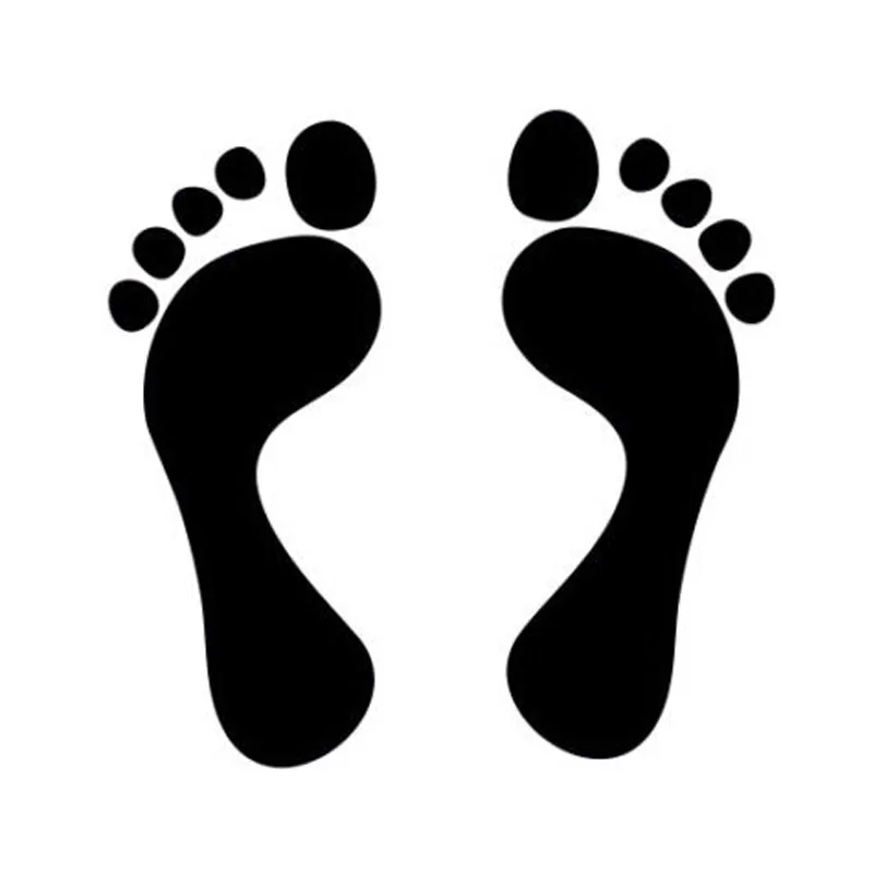 

Personality Car Stickers Feet Footprint Paw Prints Accessories Motorcycle Cover Scratches Waterproof PVC 12cm *12cm