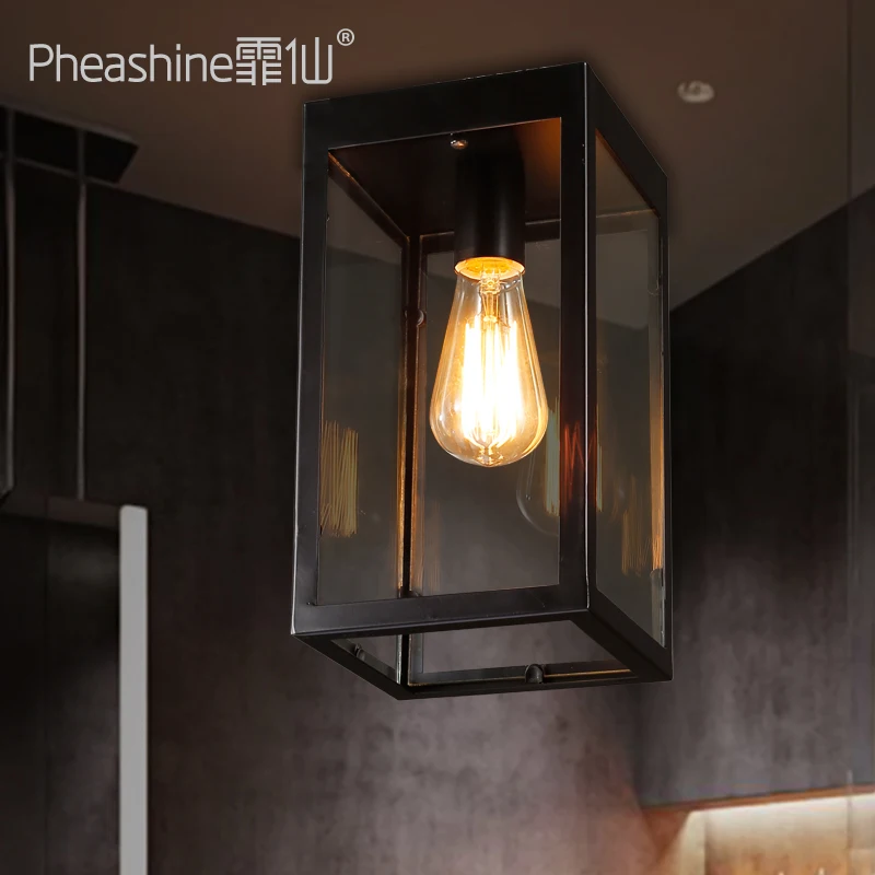 

Loft retro nostalgic corridor, stair, balcony, lamp, American study, kitchen and bathroom, small ceiling lamp