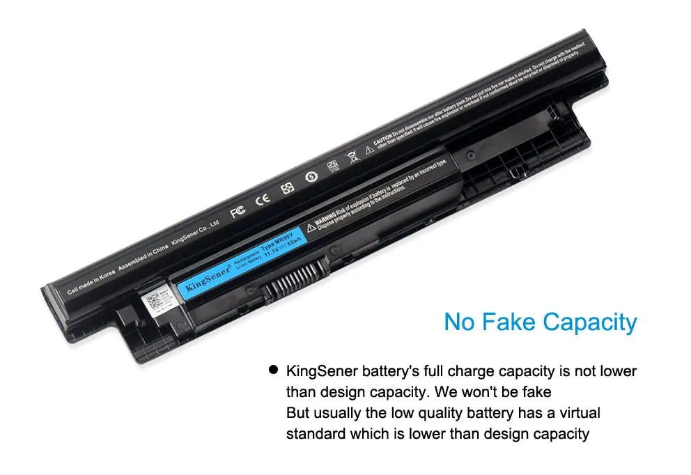 Bateria de Pilha Coreana Kingsener Mr90y Dell Inspiron 3421 3721 5421 5521 5721 3521 3437 3537 3537 5437 5437 5437 5437 5437 5537 5537 5537 - Imagem 3