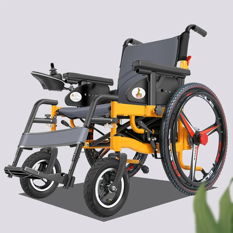 Electric Wheelchairs Foldable and Portable Small Old Man Automatic Intelligent Hand-Plough Wheel Chair Scooter for the Disabled | Спорт и