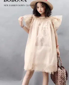 

2020 Korean style girls patchwork dress fashion summer girls dresses 3-8 years F271