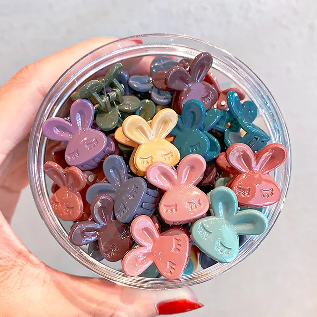 Ruoshui 50pcs Children Cartoon Hair Claws Girls Lovely Hairpins Hair Crab Baby Hair Accessories Hair Clips Headwear Barrettes style 28