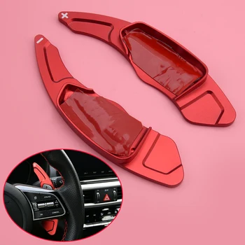 

1 Pair Aluminium Alloy Red Steering Wheel Shift Shifter Paddle Extension Fit For Kia Forte 2019 2020