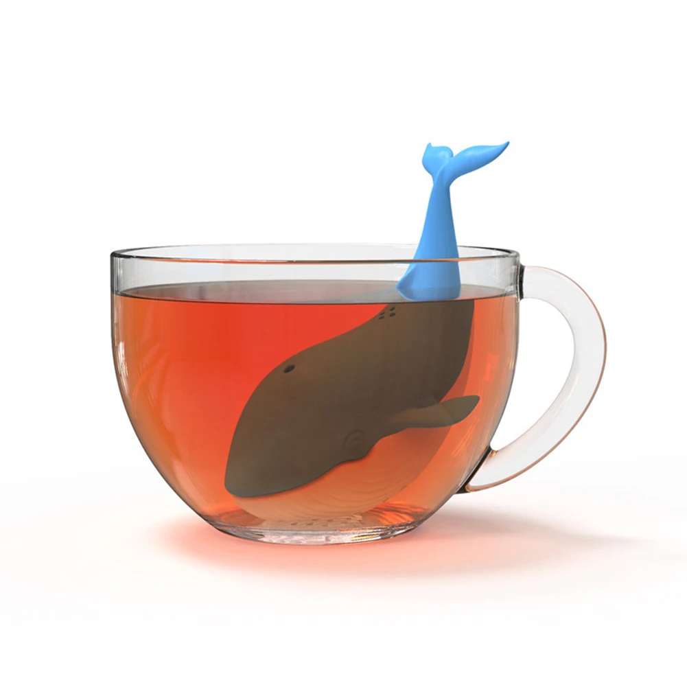 

Whale Silicone Tea Bag Tea Infuser Silicone Strainer Tool Leaf Herbal Spice Filter Diffuser Brewing Device Teapot Kitchen Gadget