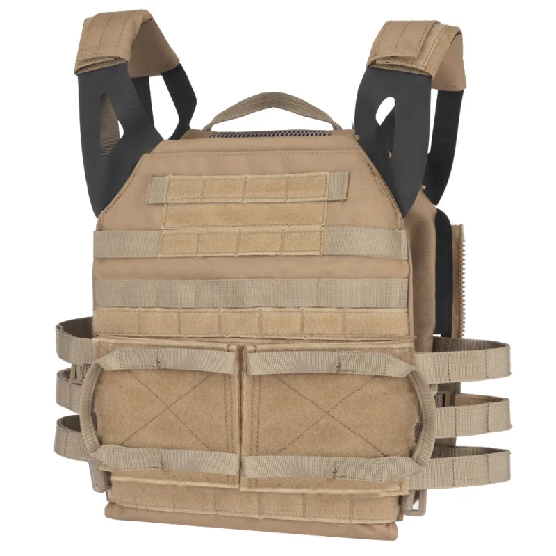 Охотничий бронежилет JPC Molle Plate Carrier, открытый жилет CS Wargame, пейнтбол, страйкбол, боевой жилет, аксессуары для стрельбы - Цвет: Tan