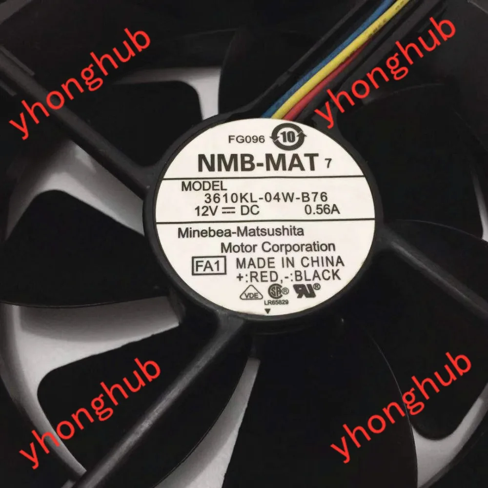 NMB-MAT 3610KL-04W-B76 FA1 DC 12V 0.56A защитного стекла 92x92x25 мм 4-провод Сервер охлаждающий вентилятор
