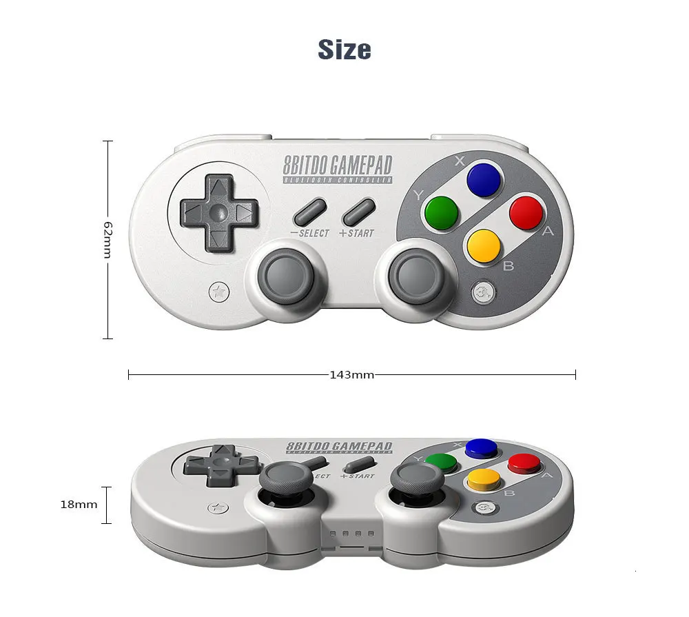 Official 8BitDo SF30 Pro Wireless Bluetooth Gamepad Controller with Joystick for Windows Android macOS Nintendo Switch Steam