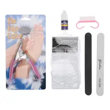 Nail Art Советы наклейки DIY Набор Маникюрный клей Расческа для стрижки пилка для ногтей инструмент для украшения ногтей набор для акриловых ногтей