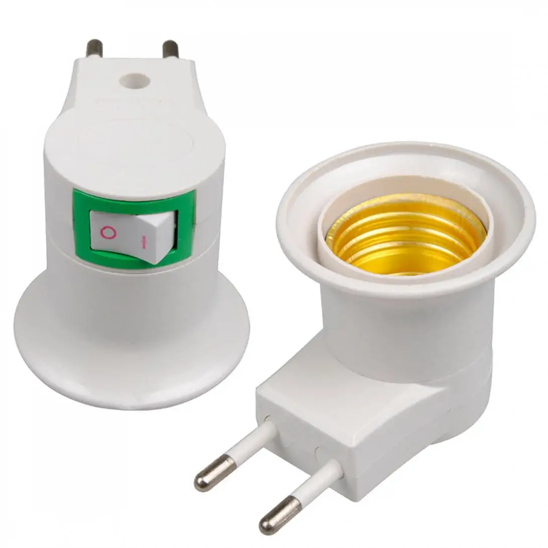 

E27 Base Socket EU Plug Night Light With Power On-off Control Switch