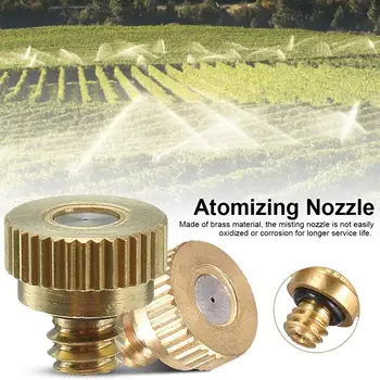 

Atomizing Nozzle Low Pressure Durable Thread UNC 10/24 Brass Misting Nozzle Water Cooling Sprayer for Greenhouse Landscaping