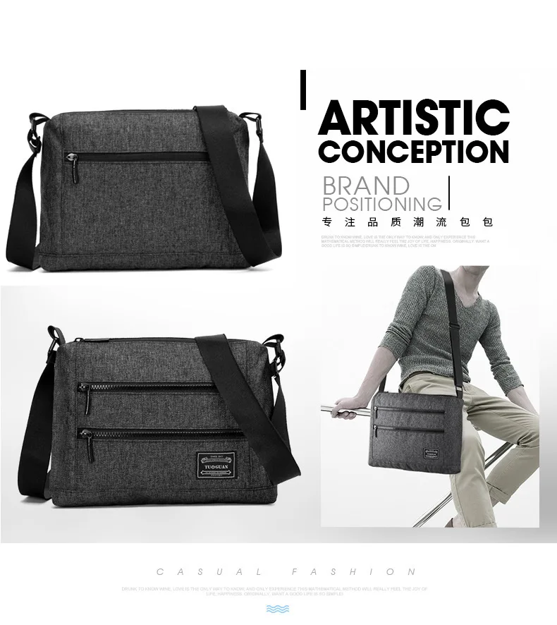 

MEN'S Single-shoulder Bag Waterproof Bag Korean-style Casual Shoulder Bag Business Canvas Waist Pack