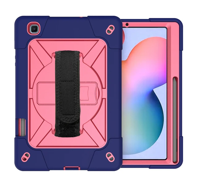 Kids Safe Case for Samsung Galaxy Tab S6 Lite 10.4''  Heavy Hard Rubber EVA Stand Case for SM-P610 P615 Tablet Cover with Strap For P610 NAB RE