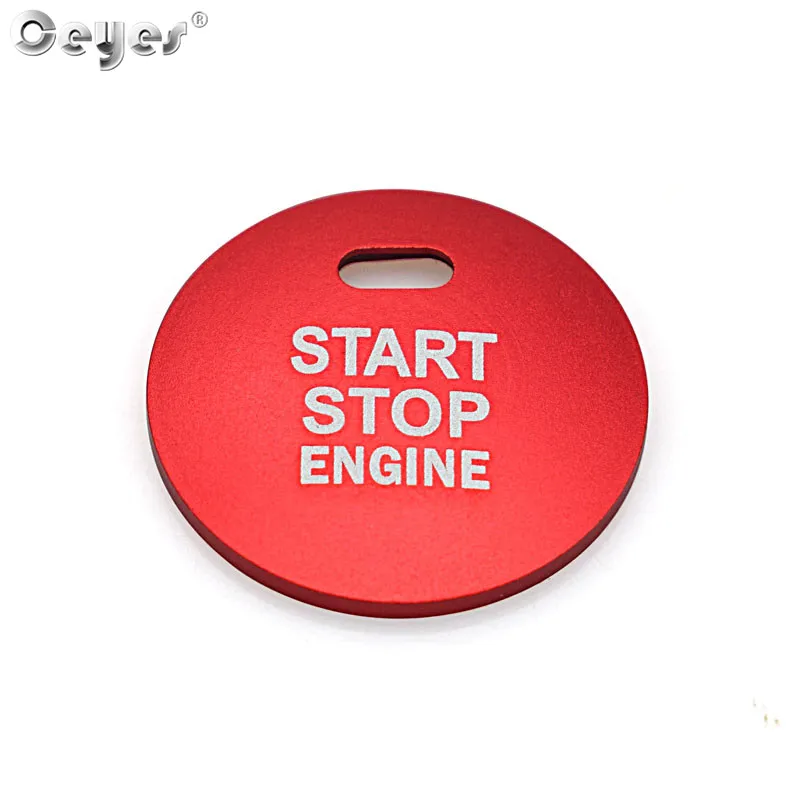 Ceyes аксессуары для автомобиля для Mazda Axela NB CX 5 CX-5 Atenza CX5 авто двигатель кнопка запуска стоп кольцо крышки круг наклейки - Цвет: Red for Button