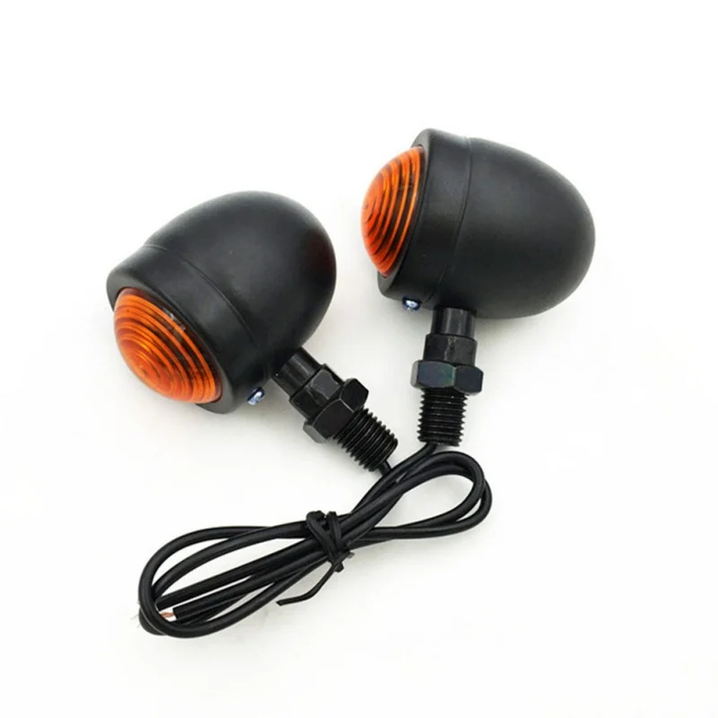 2pcs Black Bullet Motorcycle Turn Signal Indicator Lamp Light Moto Blinker Drop shipping |