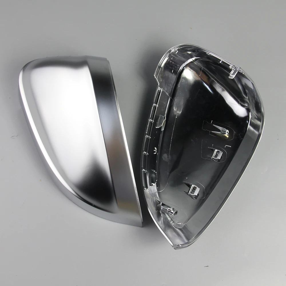 New For Audi B9 A4 A5 S4 2017 2018 1 Pair of Matte Chrome Car Auto Rearview Mirror Shell Cover Prot