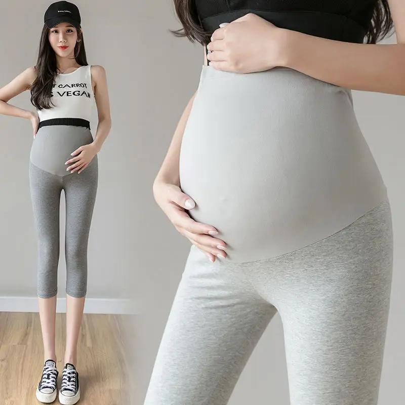 M-6XL Leggings For Pregnant Women Elastic High Waist Stripes Pants Pregnancy Sports Clothes Maternity Fitness Trousers Skinny