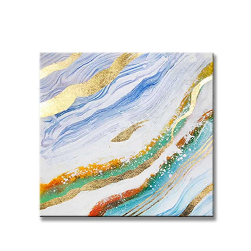 cuadros para el hogar декор для комнаты gold line abstract pictures Hand drawn oil painting on canvas wall art poster for room