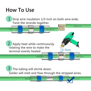 

250Pcs Solder Sleeve Heat Shrink Waterproof Replacement Connector Accessories