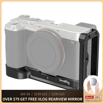 

SmallRig Camera L-Bracket for Sony A7C w/ Arca-Type 1/4" Accessory Threads Quick Release L plate 3089