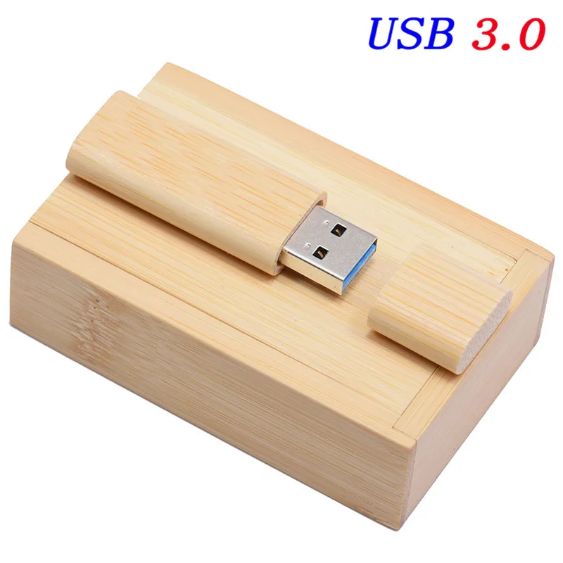 bamboo with box SHANDIAN USB 3,0 логотип клиента деревянный usb флеш-накопитель карта памяти бамбуковая деревянная ручка привода 4 ГБ 16 ГБ 32 ГБ 64 ГБ U диск свадебные подарки - Цвет: bamboo with box