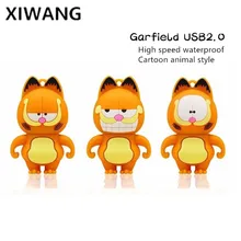 usb 2,0 мультфильм Гарфилд USB флэш-накопитель 128 ГБ 4 ГБ 8 ГБ Флешка 16 Гб Флешка 32 Гб 64 Гб мини USB карта памяти